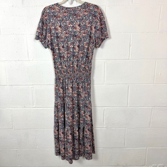 Nation Ltd Martine Midi Dress Floral Tiered Smocked Pima Cotton Dainty Cottage M - Picture 11 of 16
